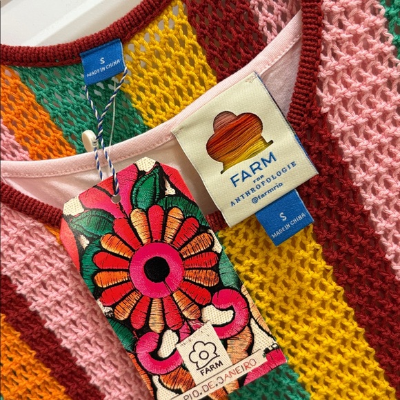 ✨NWT~FARM Rio x Anthropologie Striped Midi Dress✨ - Picture 5 of 11